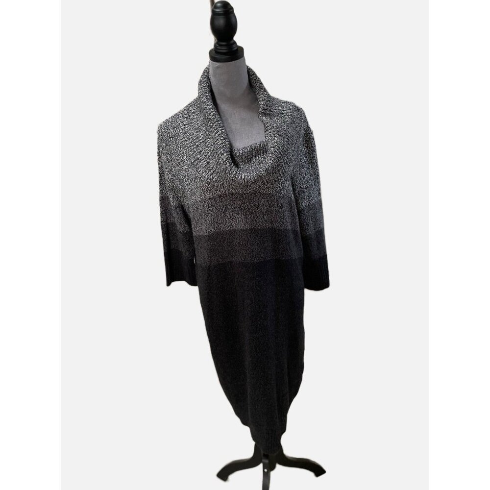Vintage Studio 1 Women Color block Turtleneck Pullover Sweater Dress Size 1X.